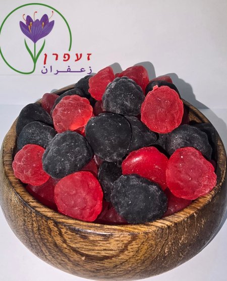 حلوى بطعم ألعُليق والفراولة