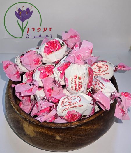 ملبس جلي بطعم ورد الجوري